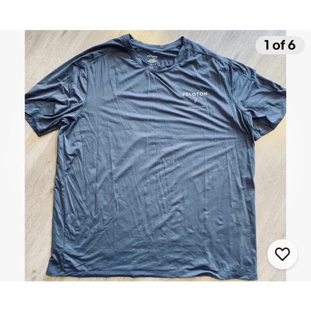 Peloton Mens XL Navy Blue Together We Go Far Graphic Athletic T-Shirt RN150110
